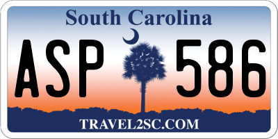 SC license plate ASP586