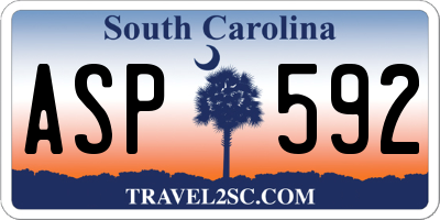 SC license plate ASP592