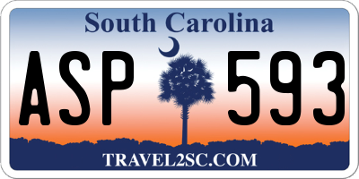 SC license plate ASP593