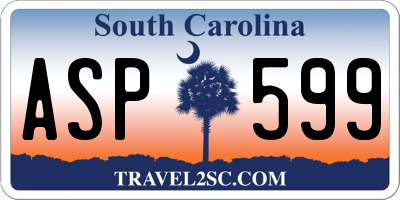 SC license plate ASP599
