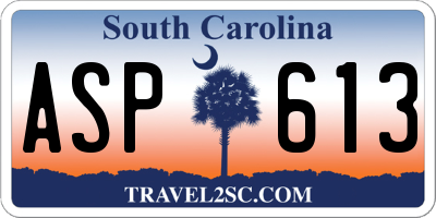 SC license plate ASP613