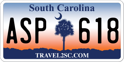 SC license plate ASP618