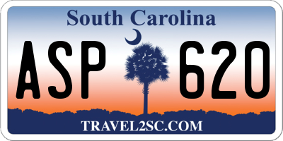 SC license plate ASP620