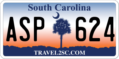 SC license plate ASP624