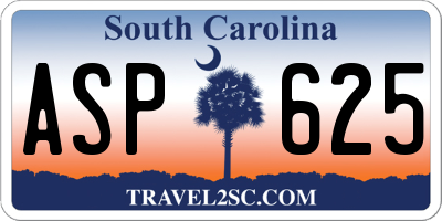 SC license plate ASP625