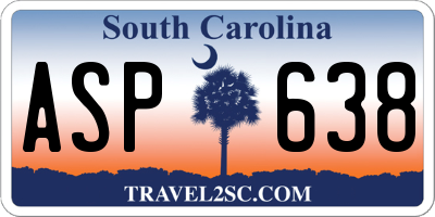 SC license plate ASP638