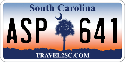 SC license plate ASP641
