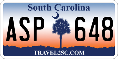 SC license plate ASP648
