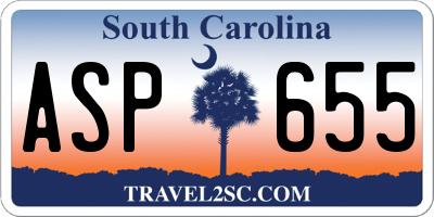 SC license plate ASP655