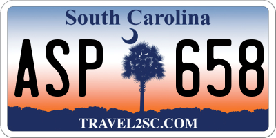 SC license plate ASP658