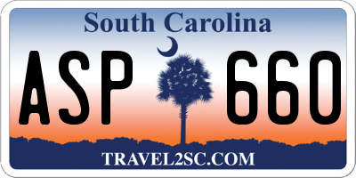 SC license plate ASP660