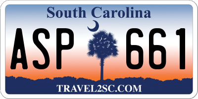 SC license plate ASP661