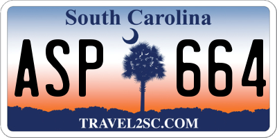 SC license plate ASP664