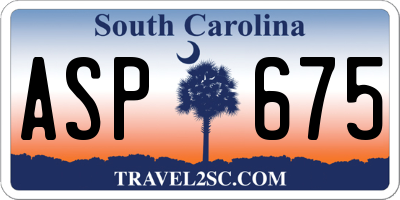 SC license plate ASP675
