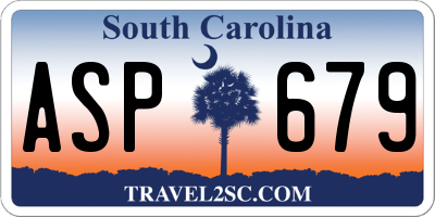 SC license plate ASP679