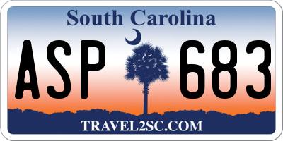 SC license plate ASP683