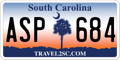 SC license plate ASP684