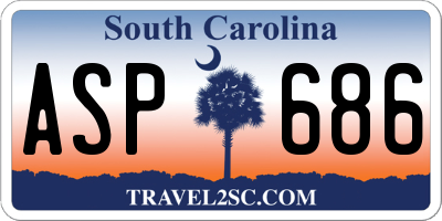 SC license plate ASP686