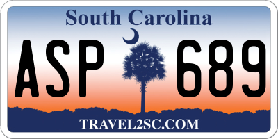 SC license plate ASP689