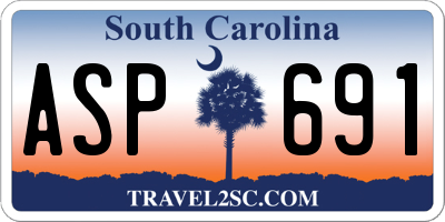 SC license plate ASP691