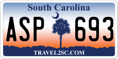 SC license plate ASP693