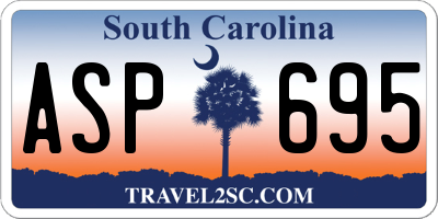 SC license plate ASP695