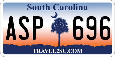 SC license plate ASP696