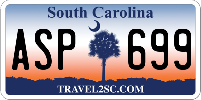 SC license plate ASP699