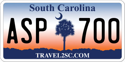 SC license plate ASP700