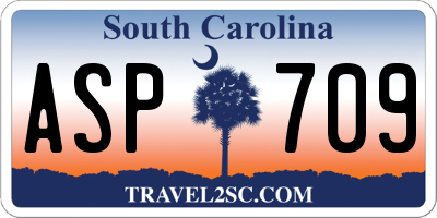 SC license plate ASP709