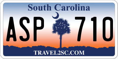 SC license plate ASP710