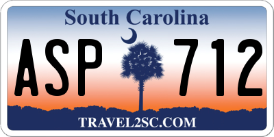 SC license plate ASP712