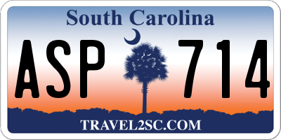 SC license plate ASP714