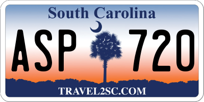 SC license plate ASP720