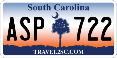 SC license plate ASP722