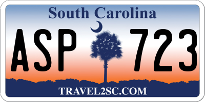 SC license plate ASP723