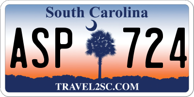 SC license plate ASP724