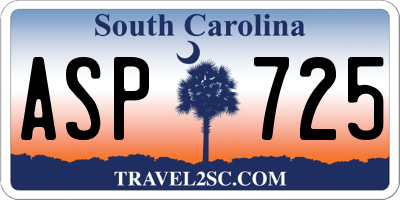 SC license plate ASP725