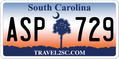 SC license plate ASP729