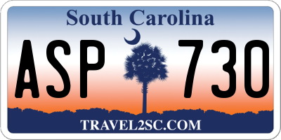 SC license plate ASP730