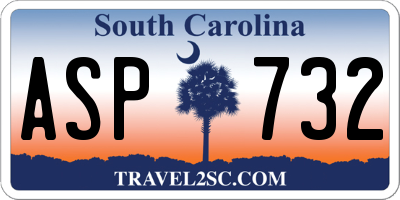 SC license plate ASP732