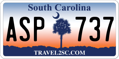 SC license plate ASP737