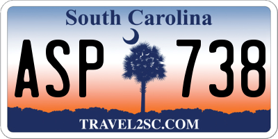 SC license plate ASP738