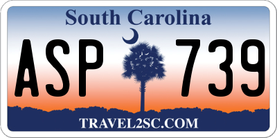 SC license plate ASP739
