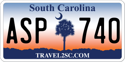 SC license plate ASP740