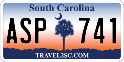 SC license plate ASP741