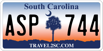 SC license plate ASP744