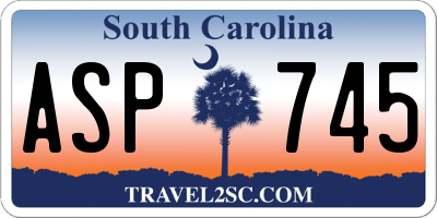 SC license plate ASP745