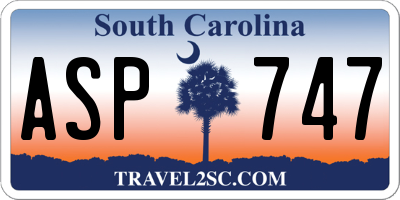 SC license plate ASP747