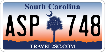 SC license plate ASP748